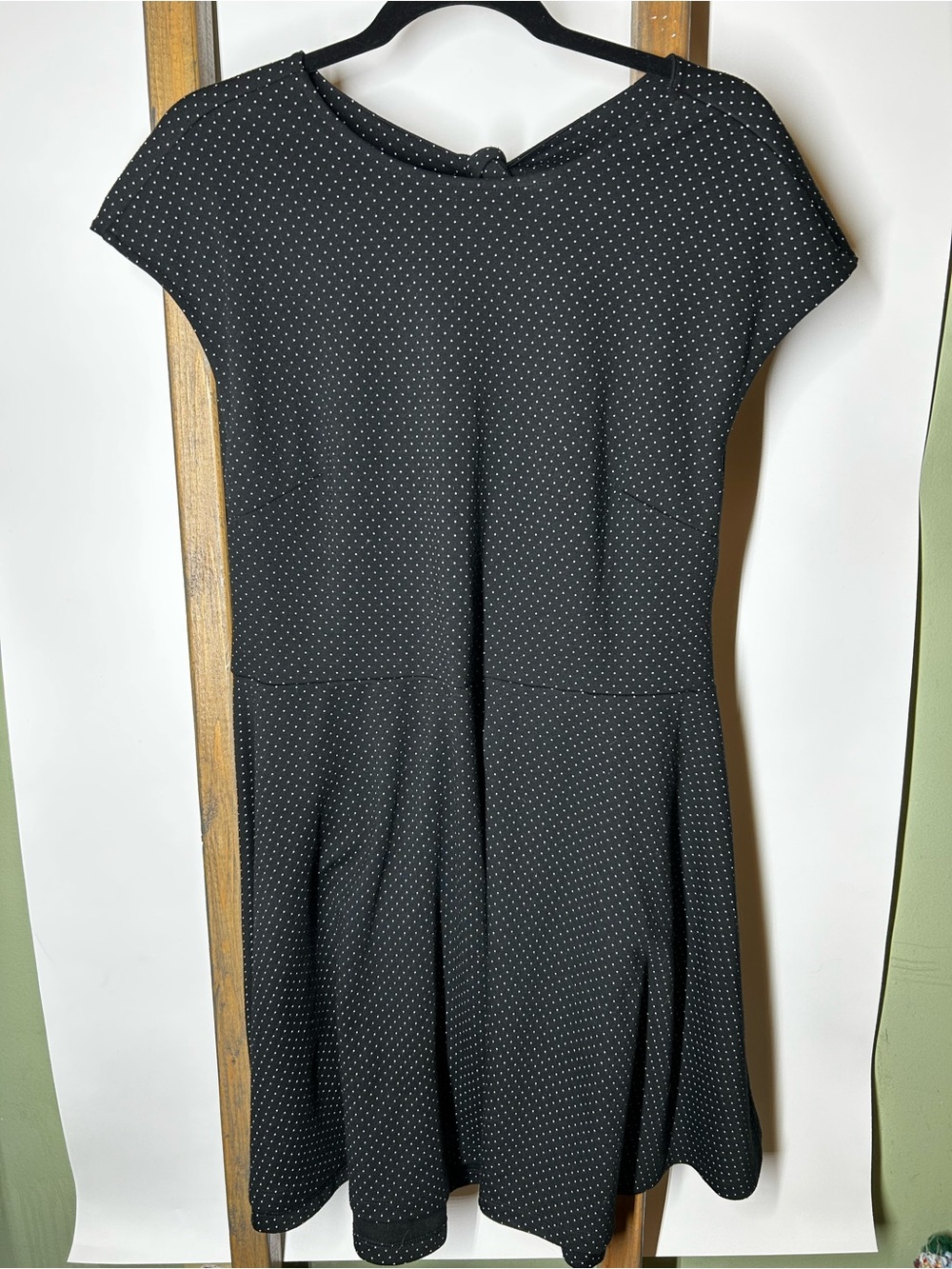 Classic Black Polka Dot Fit & Flare Dress